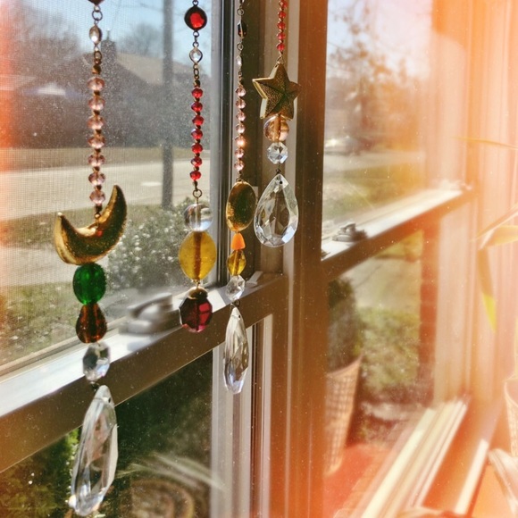 Handmade Driftwood Hanging Prism Sun Catcher - Picture 3 of 6